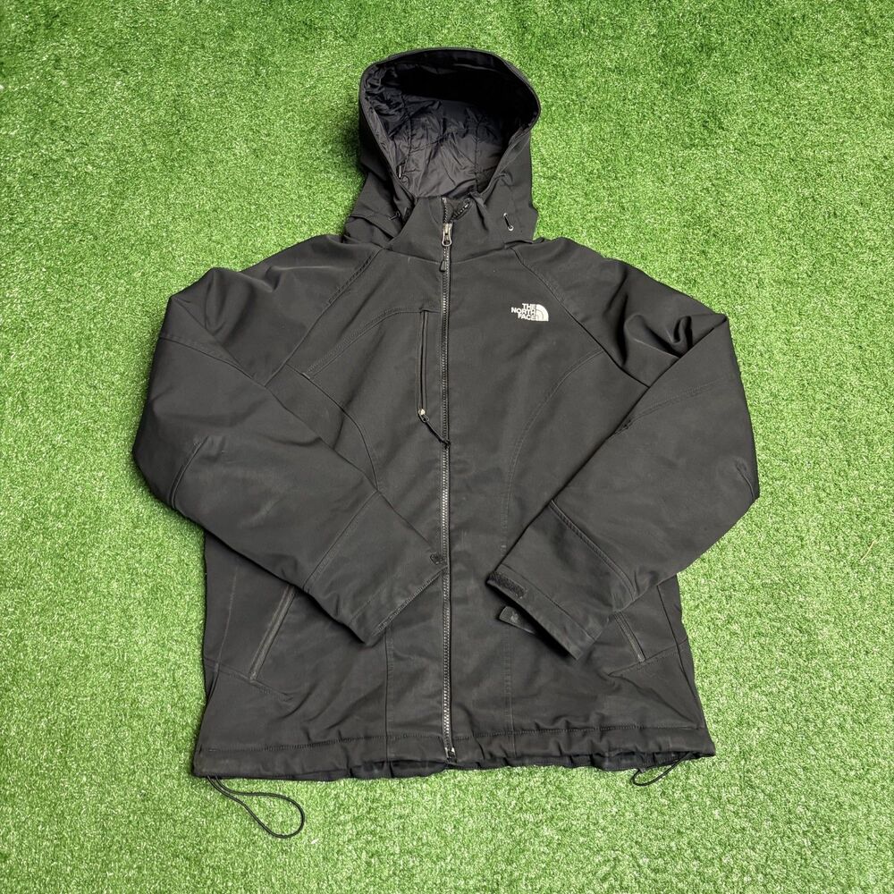 The North Face Women’s Hooded Hard Shell Jacket Black XL Waterproof Windproof